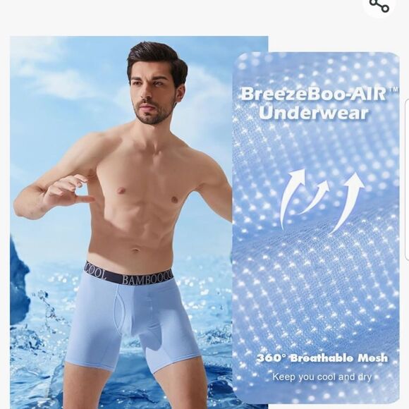 BAMBOO COOL Men’s Underwear boxer briefs Soft Comfortable Bamboo Viscose Large - Picture 6 of 15